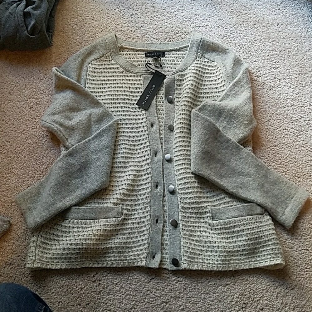 Long sleeve button up sweater willi smith